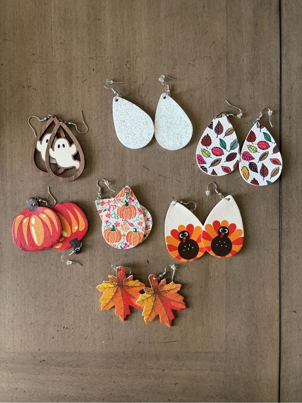 Fall/Halloween set of dangle earrings (set of 7)